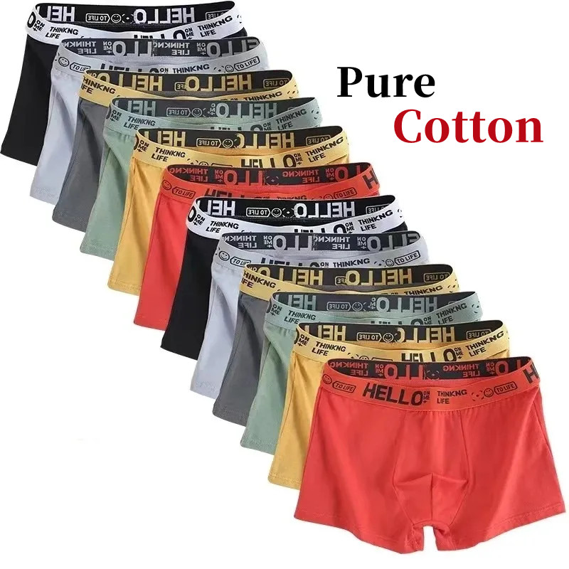 10 шт./мужское нижнее белье, м – обзор и цена Boxer Brief Pack Cotton